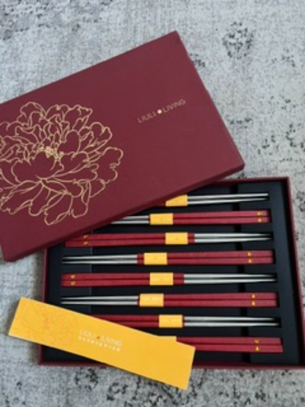 New in Box LIULI Living Chopsticks 8-pair Gift Set